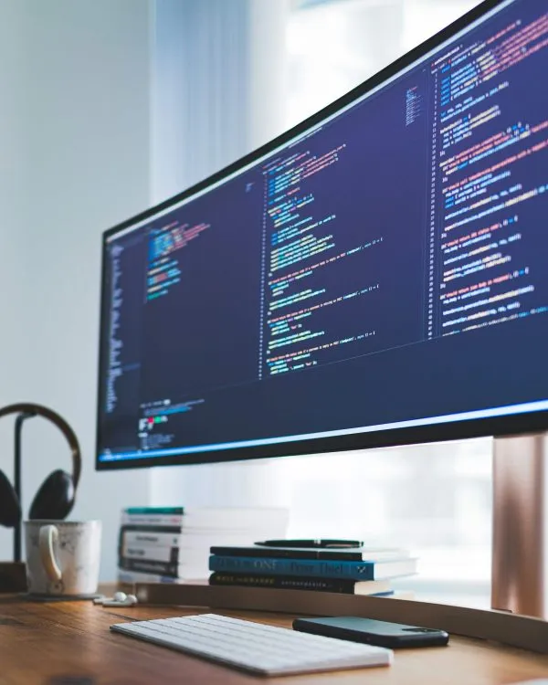Developer working on code